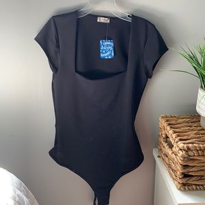 Free people Fair and Square Neck Duo Bodysuit